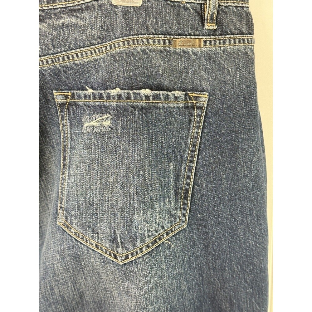 KanCan Women's Plus Size 3XL Relaxed Fit Blue Denim Distressed Jeans NWT - Picture 10 of 11